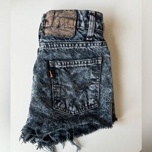 Levi’s well worn black cut offs